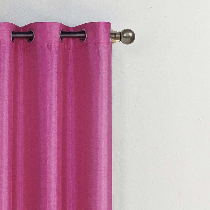 VCNY Home Preston Faux Silk Curtain Panel, 52" x 90" 52" x 90" On